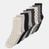 Anna Field Heart Ankle 8 Pack - Sokken - Black/Grey -Anna Field 168705eb05194875a2a9231e92363d31
