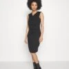 Drapped Neckline Smart Bodycon Sleeveless Mini Dress - Jerseyjurk - Black -Anna Field 172e59578b62453284a60ba5da8b6274
