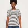 Anna Field T-Shirt Print - Dark Blue/White