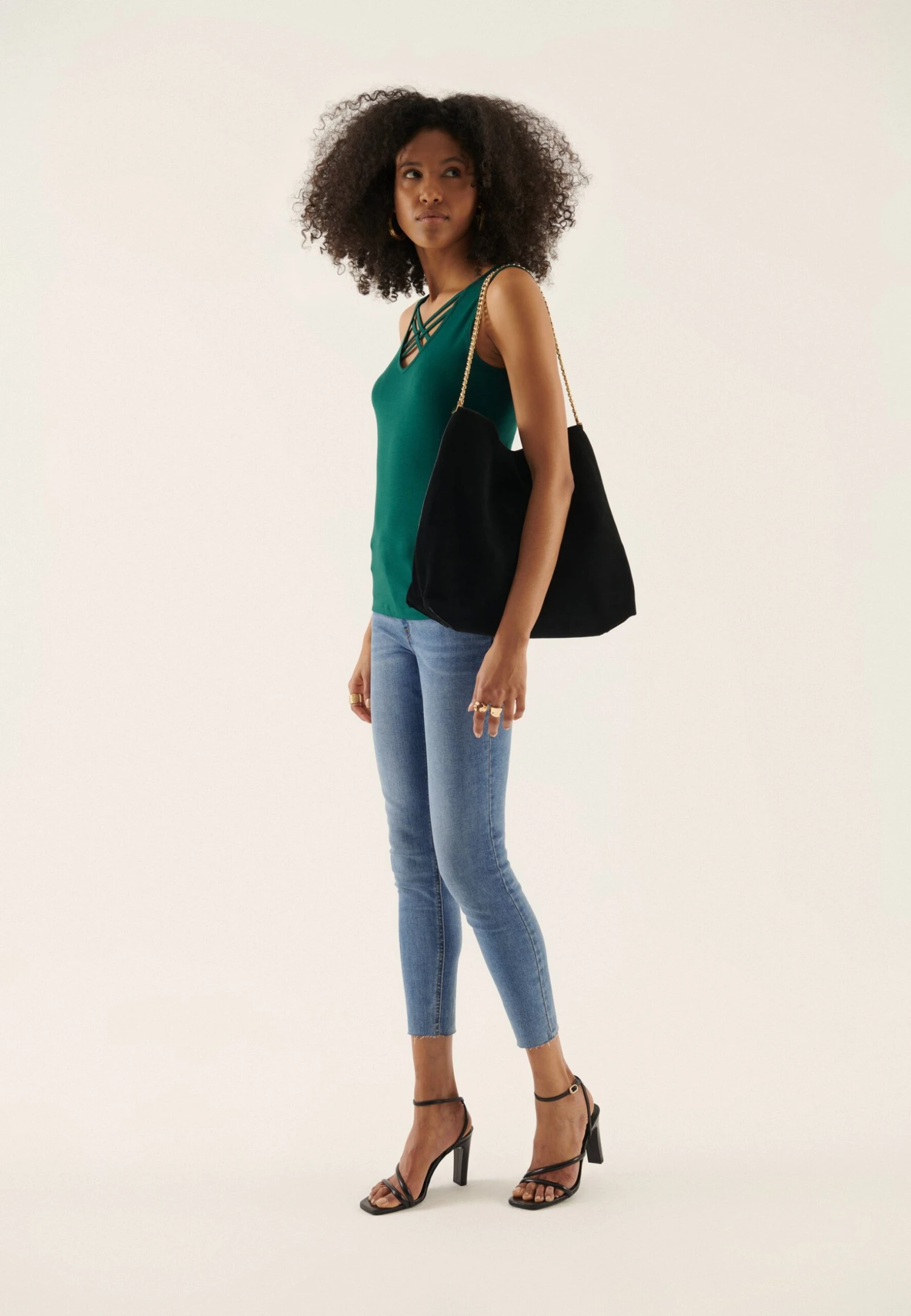 Anna Field 2-Pack - Top - Black/Dark Green 3 Anna Field 2-Pack - Top - Black/Dark Green