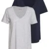 Anna Field T-Shirt Basic - Mottled Light Grey/Blue -Anna Field 4a5c6845e23a4c3ca6fadd59d3ca1f89