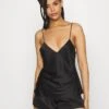 Anna Field Simple Satin Short Set - Pyjama - Black -Anna Field 6460a497a7a441bfa04ca6af7563b268