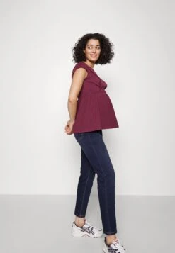 Maternity Baby Doll Nursing Tee- T-Shirt Print - Dark Red -Anna Field 654654c9c79f42628a0b8cffe48c3576