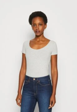 Anna Field 3 Pack - T-Shirt Basic - Purple/White/Mottled Light Grey -Anna Field 6c9acd8b35074e7cb3396e4f998d3a32