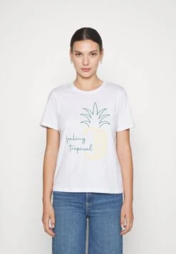Anna Field Hattie Pineapple Puff - T-Shirt Print - White -Anna Field 75b75956673346b187cff46b226e74bc