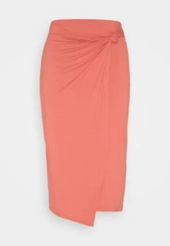 Anna Field Front Knot Midi Skirt - Kokerrok - Red -Anna Field 7673a70ffafd4e64b333db05d060c74b