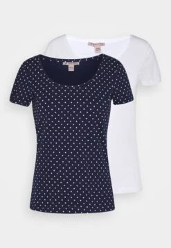 Anna Field 2Er Pack- T-Shirt Print - Navy/White