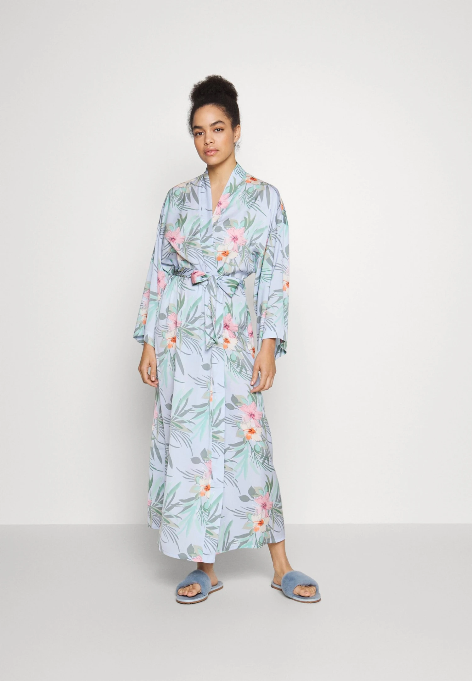 Anna Field Floral Robe - Badjas - Blue 3 Anna Field Floral Robe - Badjas - Blue