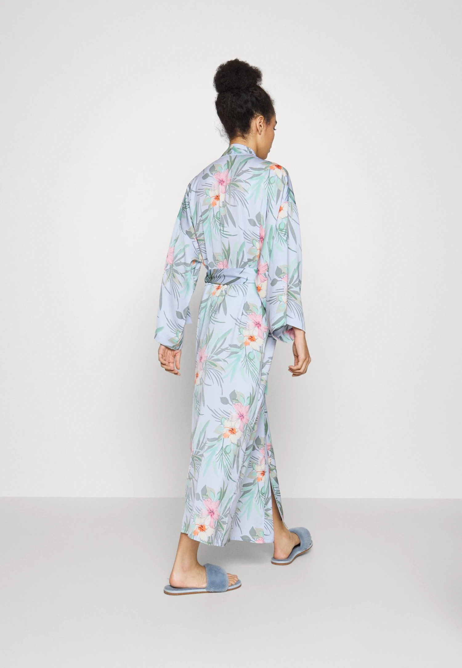 Anna Field Floral Robe - Badjas - Blue 5 Anna Field Floral Robe - Badjas - Blue - Afbeelding 3