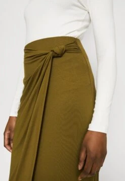 Anna Field Front Knot Midi Skirt - Kokerrok - Khaki -Anna Field d576750e077445fb85b1a7e2454a7d44