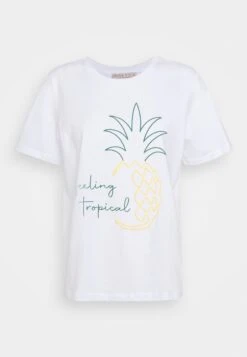 Anna Field Hattie Pineapple Puff - T-Shirt Print - White -Anna Field e649fd24bf224ad29dae6cae8c61d989