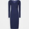 Anna Field V Ausschnitt Bodycon Midi Strickkleid - Etui-Jurk - Dark Blue 1 Anna Field V Ausschnitt Bodycon Midi Strickkleid - Etui-Jurk - Dark Blue -Anna Field ed11e698775342b484610be5fd9d769f