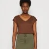 Anna Field T-Shirt Basic - Dark Brown 1 Anna Field T-Shirt Basic - Dark Brown -Anna Field f581e62bb467472a8f04d1b89258d7bd