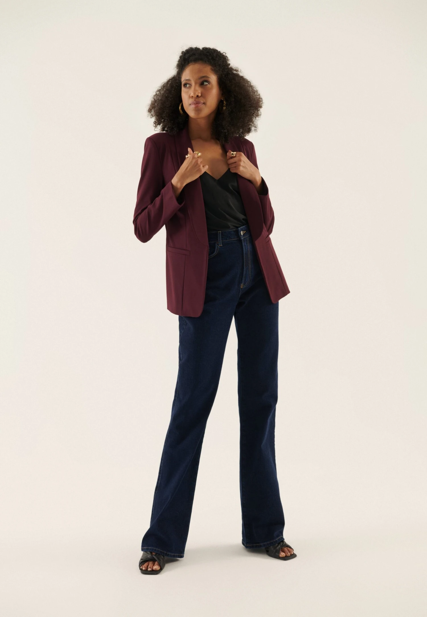 Anna Field Blazer - Bordeaux 4 Anna Field Blazer - Bordeaux - Afbeelding 2
